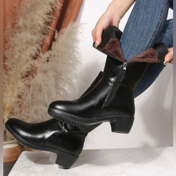 Bow decor size zip thermal lined classic boots - Picture 2 of 9